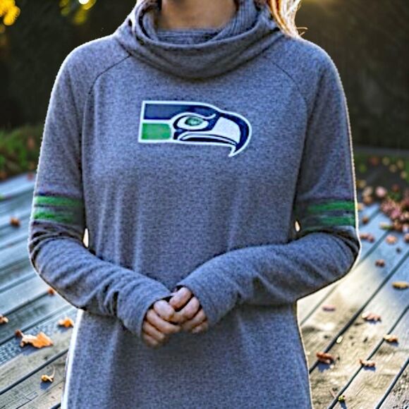 NFL Tops - Seahawks Nike NFL Apparel Cowl Neck Sweatshirt